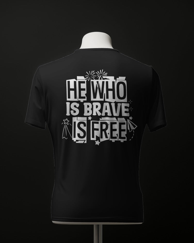 He who is Brave is Free - Crew Neck Tshirt - Men