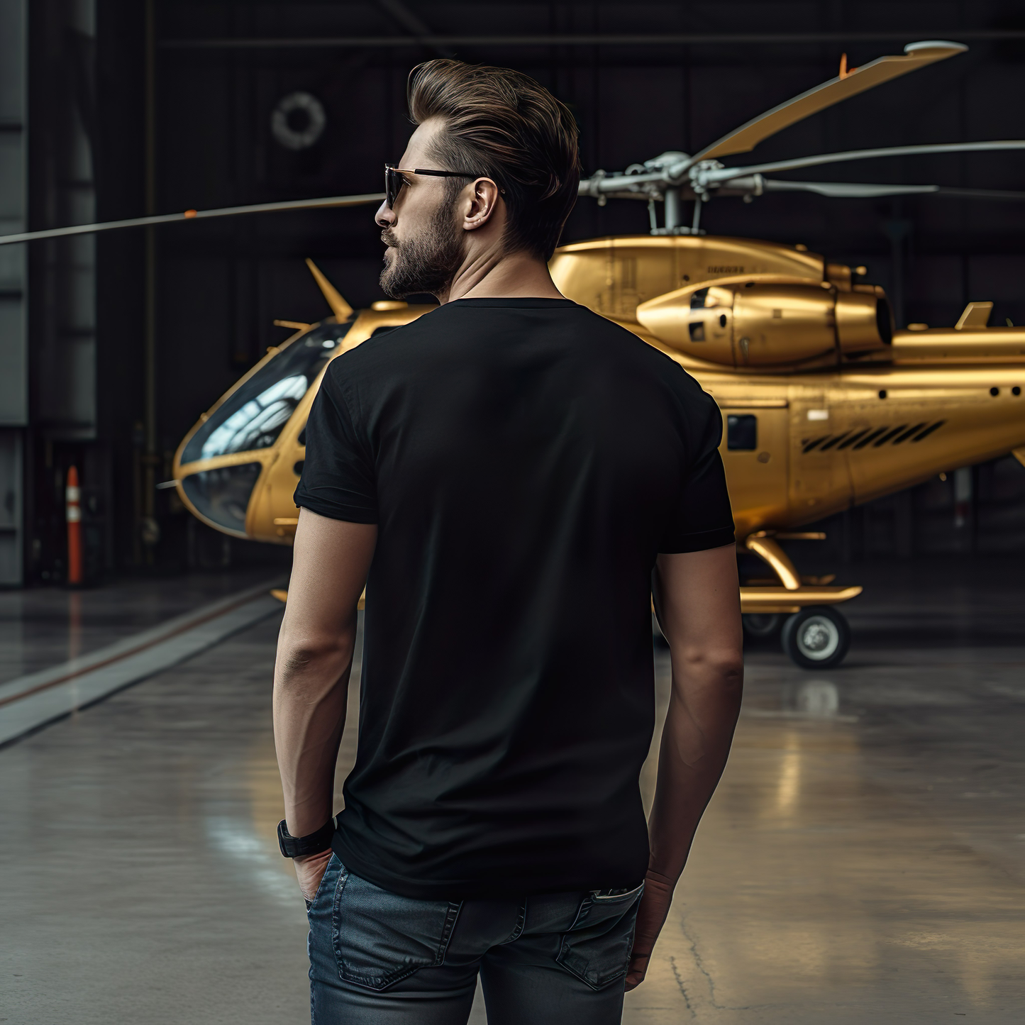 Black Premium Crew Neck Tshirt - Men