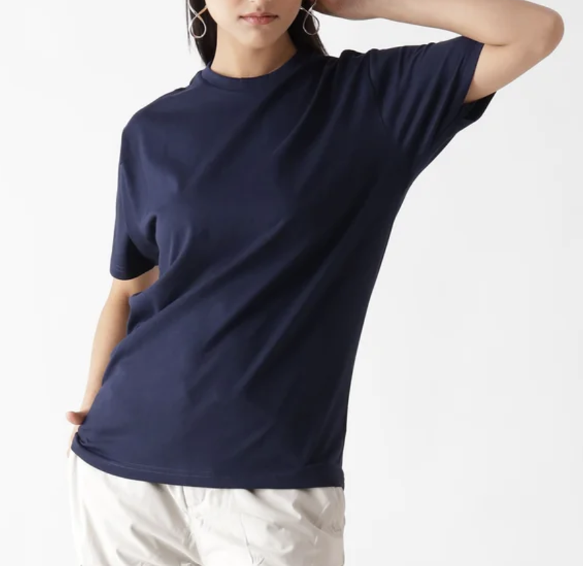 Navy Premium Crew Neck Tshirt - Women