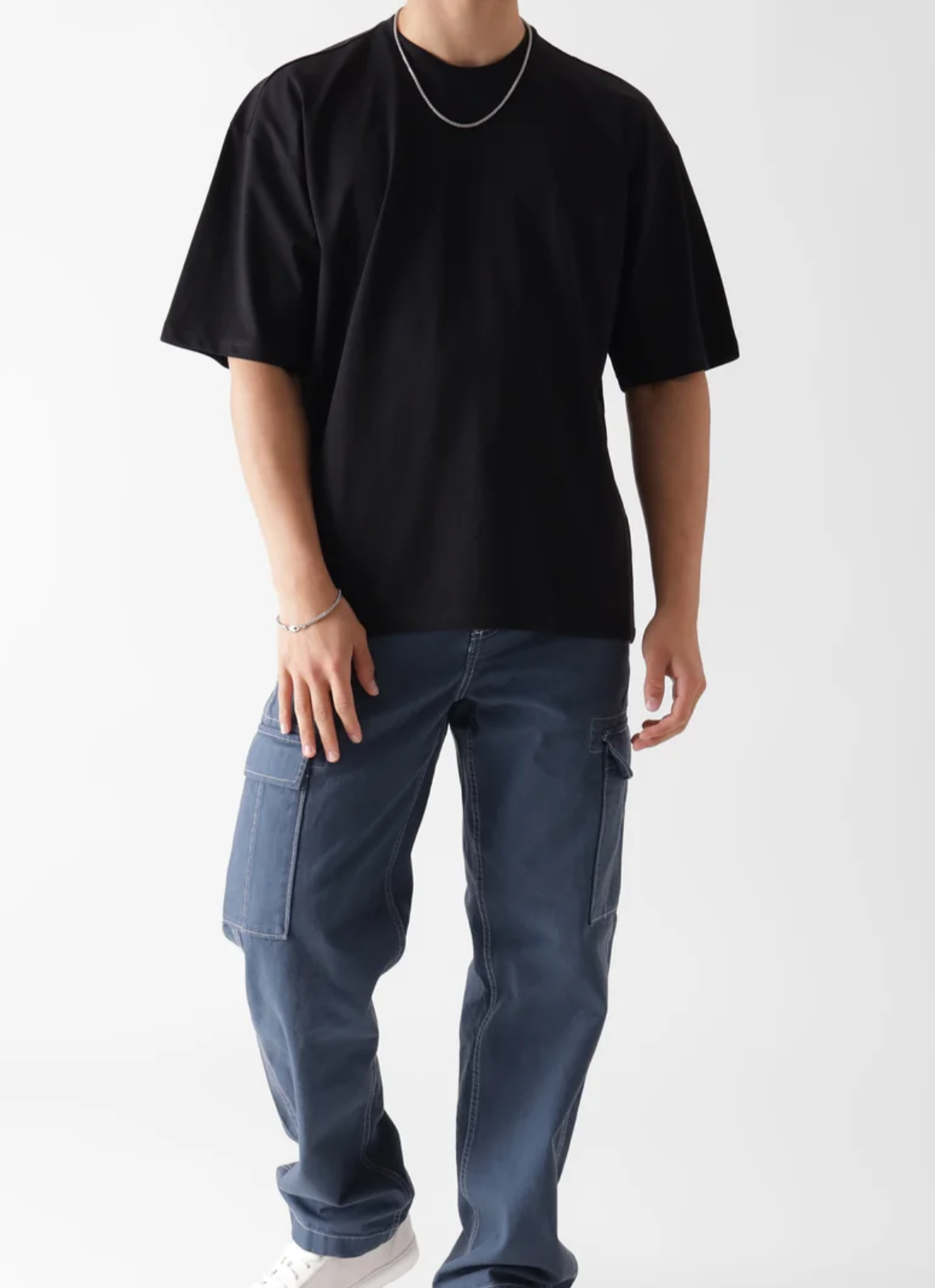 Black Premium Oversized Crew Neck Tshirt - Men